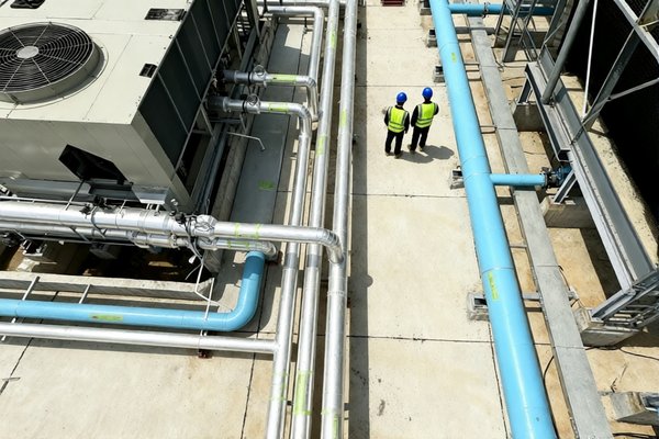 风冷热泵中央空调系统安装